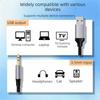 Headset Round Hole USB Audio Cable Cd Grade Sound Quality Extension Audio Line AUX Audio Cable Stereo Audio Cable for TV