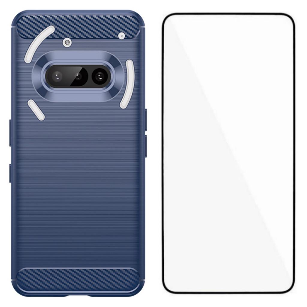 Telefon za nic (3a) Pouzdro s tvrzeným sklem WANLONFENG řady LS s broušenou texturou TPU kryt na telefon