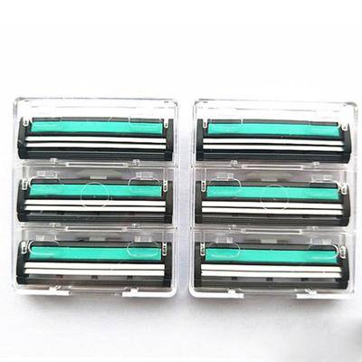 6 stks Vector Scheren Scheermesjes Voor Mannen 2 Layer Scheerapparaat Scheermes Vervanging Hoofd
