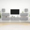 Vidaxl 7-Cz. TV Cabinet Set, Concrete Grey, Wood-Based Material