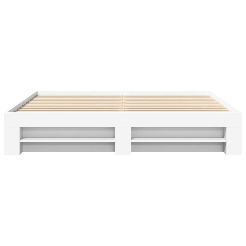 Bed Frame without Mattress White 180 x 200 cm Engineered Wood