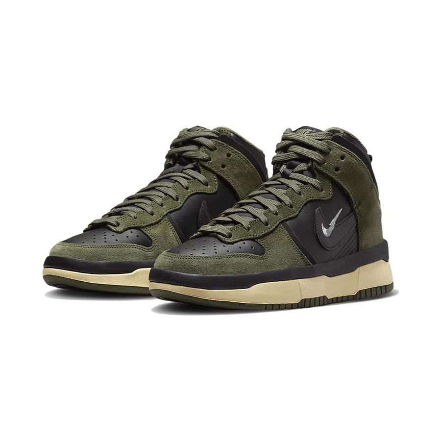 Nike Dunk High Up Medium Olive Black Velvet Brown Wolf Grey Women's DH3718-200