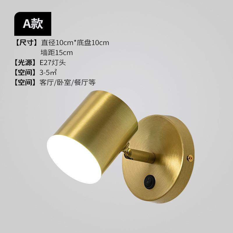 

Nordic Led Wall Lamp Bathroom Lamps Mirror Golden Stair Wall Night Light For Bedroom Bedside sconce Interior Small Wall Lights