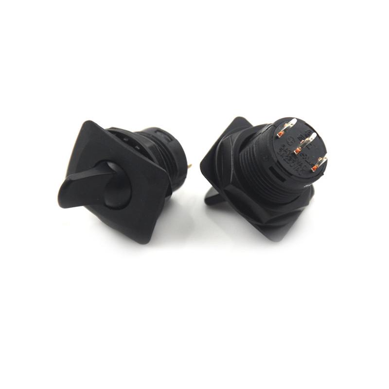 3Pcs R13-402 Black 3Pin 2Position ON-ON Maintained SPDT Plastic Toggle Switch