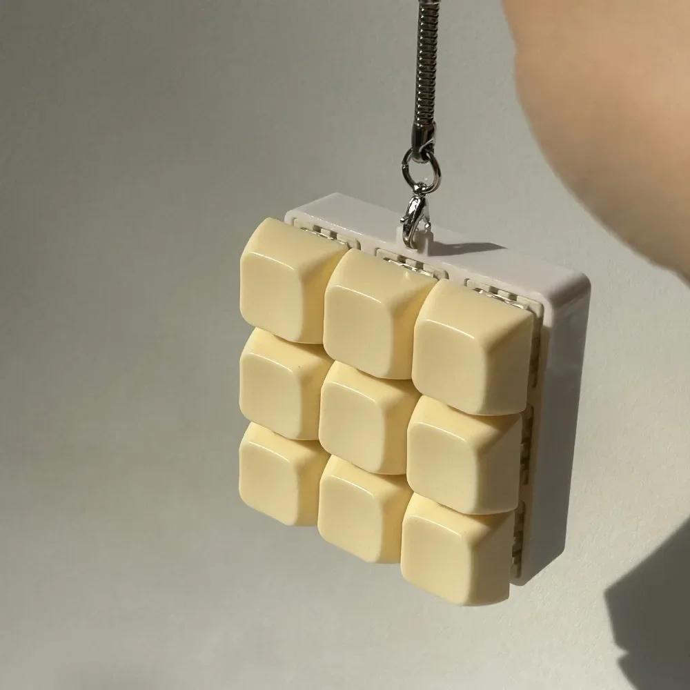 Keyboard Key Fidget Reliver Stress Toys Colorful Keychain Keycap Antistress Toys Adult Children Finger Button Toy Kids Game Gift