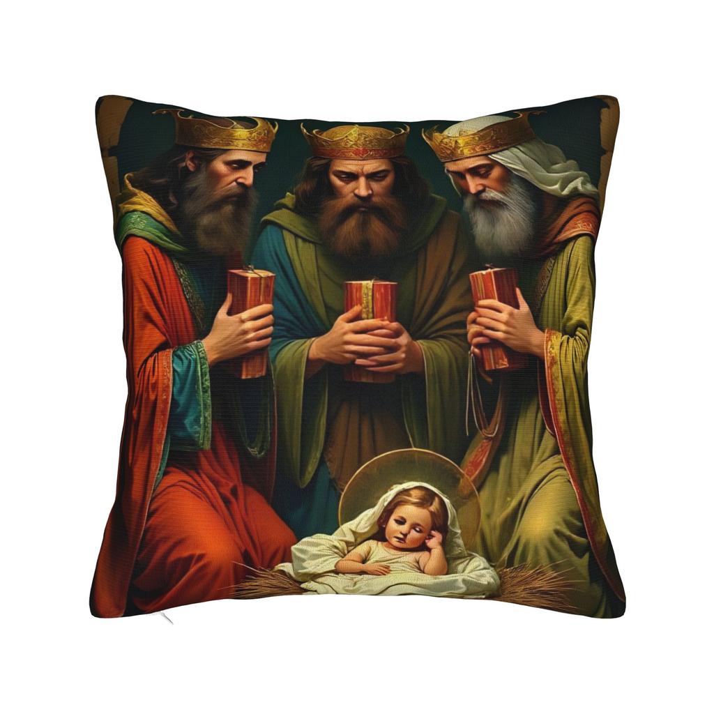 Día de los Reyes Magos Epifanía Three kings Pillow Cover Printed Cushion Cover Decor Throw Pillow Case Cover Home Multiple Sizes
