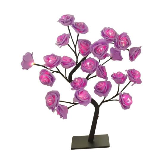 

Rose Lamp Power Artificial with USB Tree Table Bonsai Flower Night Light фіолетовий