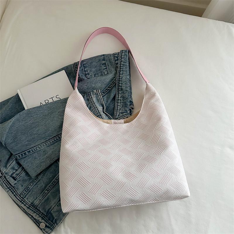 2024 Summer New Korean Style Fashionable Casual Tote Bag For Women In Green Yellow Pink Purple