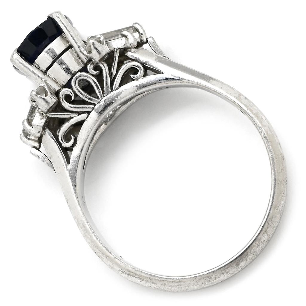 NON BRAND - Blue sapphire 2.26ct, diamond 0.64ctRing ring Pt900/sapphire #14(JP Size) Array