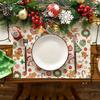 4/6pcs Set Winter Gingerbread Gift Christmas Tree Gift Box Star Pattern Christmas Placemat Seasonal Everyday Holiday Decoration for Home Kitchen