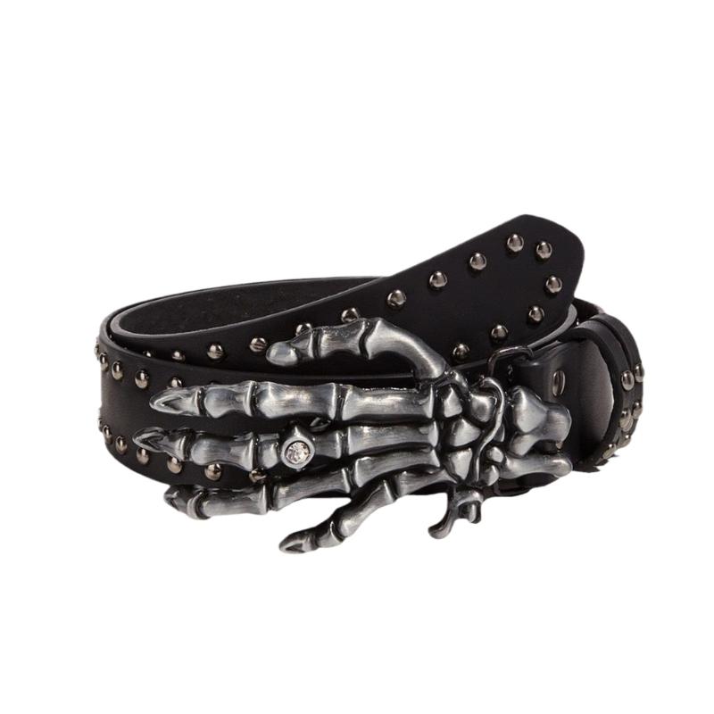 

Punk Styles Hand Claw Buckle Belt for Adult Unisex Dark Series Belt for Pants Jeans with Rivet Studded for Everyday Wear 1