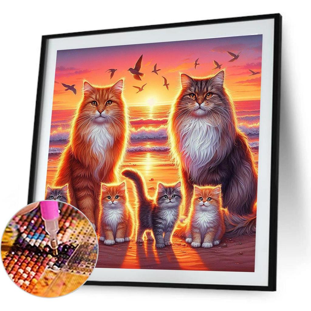 Animal Series Diamond Art Kits for Home Wall Decor Round Full Drill Dimond Art Paintings Diamond Dots Gem Art 15.75 X15.75 In