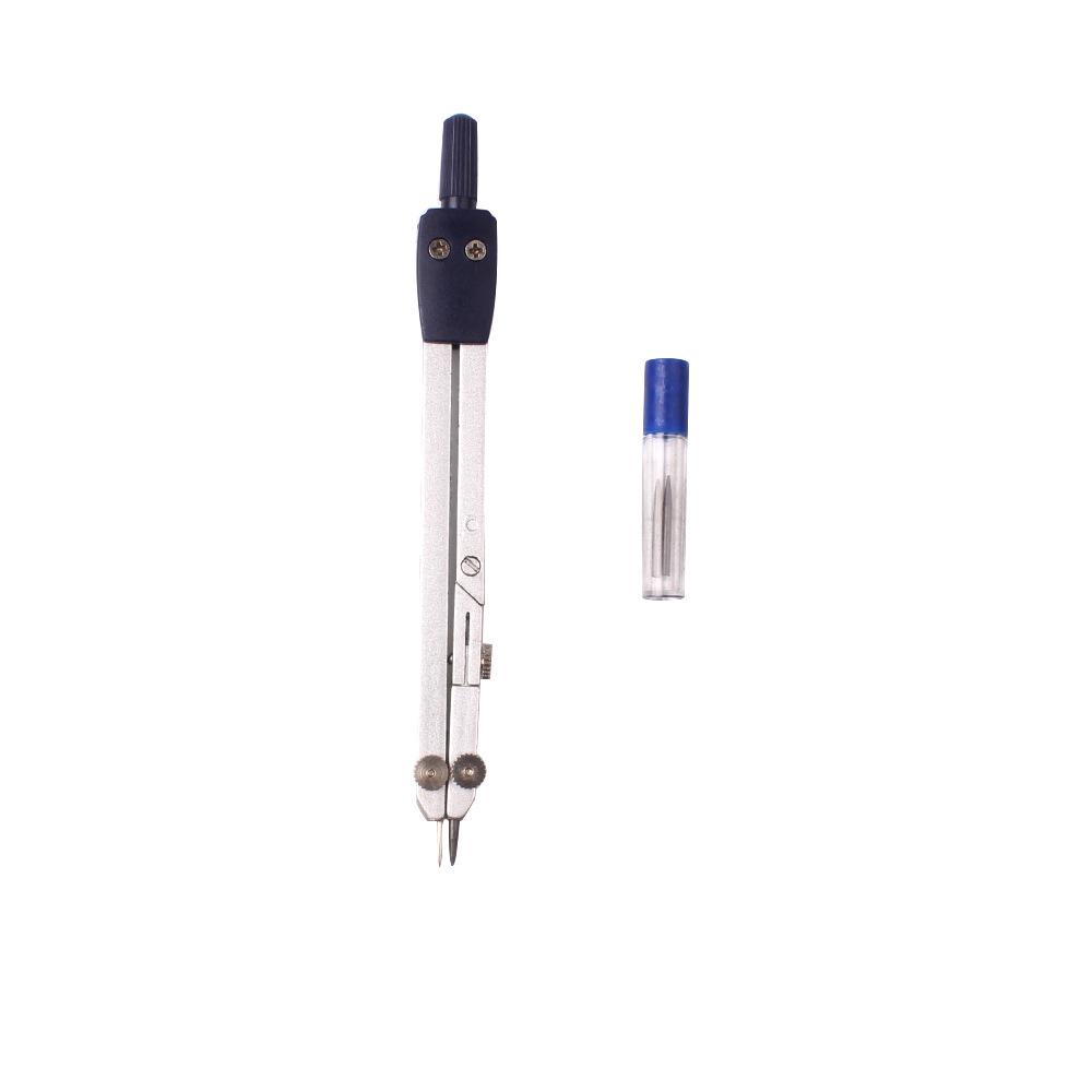 

Professional Metal Drawing Compass Drafting Tools with Refill for Student Math Geometry School Office Stationery серебряный