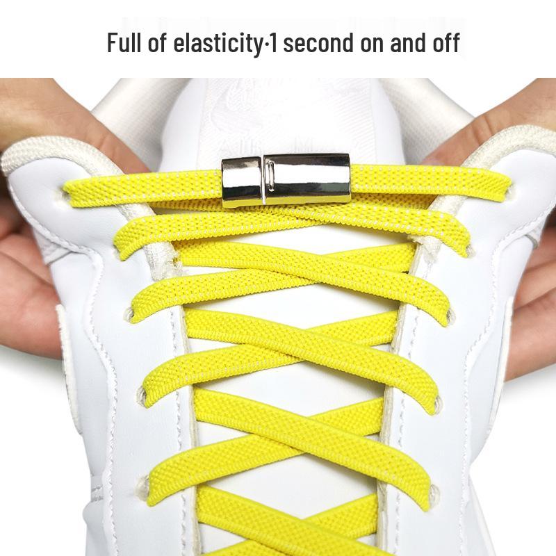 Colorful Elastic Magnetic No-Tie Shoelaces for Adults & Kids