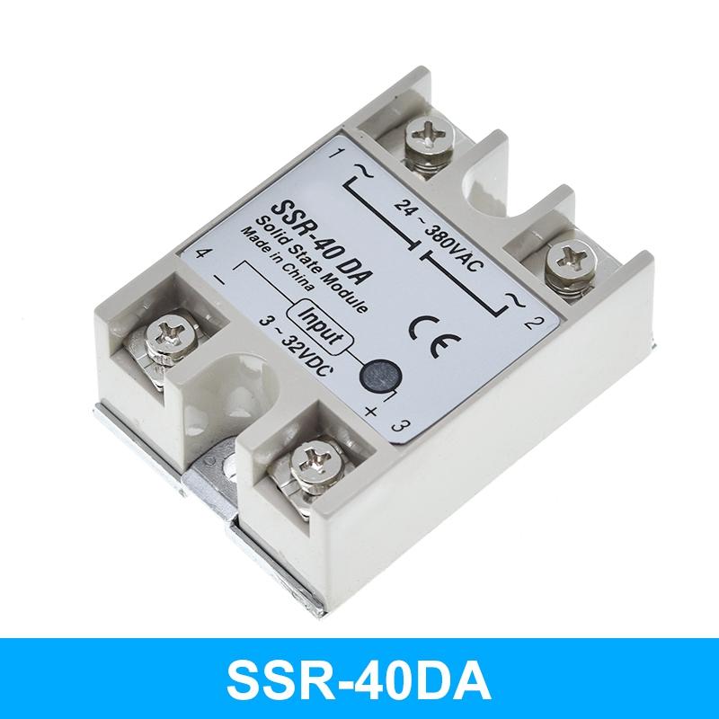 1/2/5PCS Solid State Relay SSR-10DA SSR-25DA SSR-40DA SSR-50DA 10A 25A 40A 50A DC 3-32V TO DC 24-380V AC SSR For Relay Module