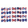 20Pcs Patriotic Dogs Hair Bows Multicolor 4th of July Pet Hair Bow with Rubber Bands for Dog Hair Grooming Accessories