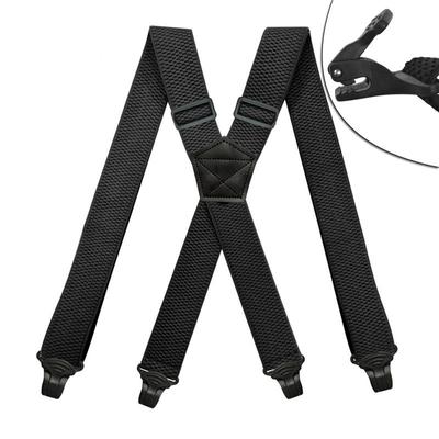 1 Stück robuste Arbeits-Hosenträger für Männer, 3,8 cm breit, X-Rücken, 4 Kunststoff-Greifverschlüsse, verstellbare elastische Hosen, Hosenträger, Riemen, Gürtel