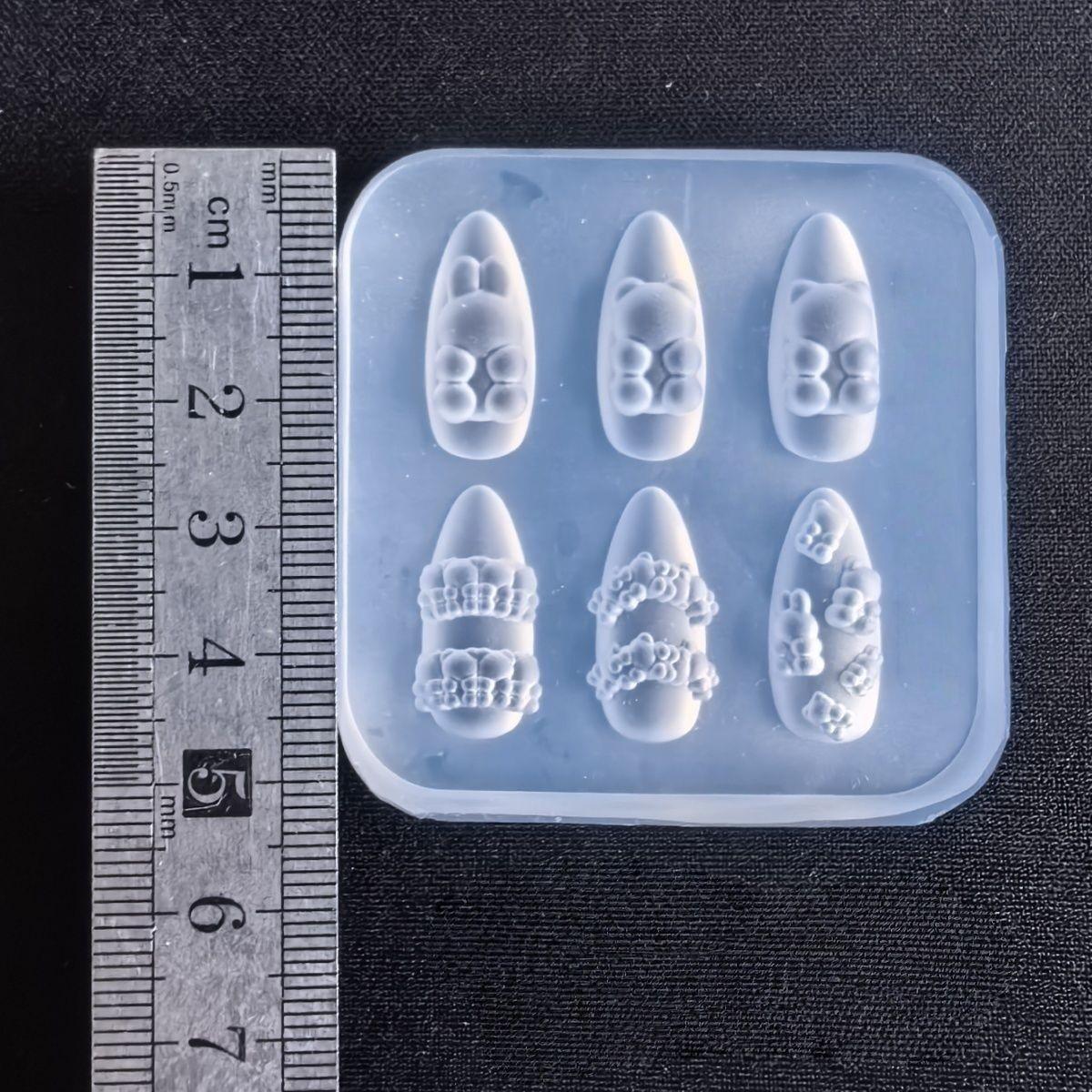 3D Apple Fruit Silicone Nail Art Mold for New Year