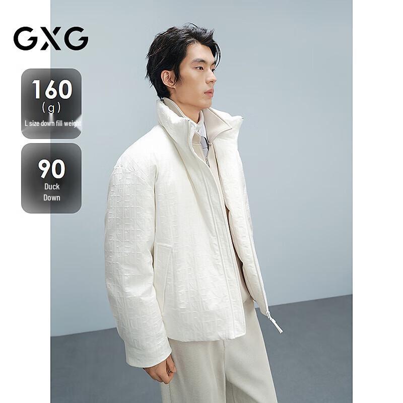 GXG Men s Full-Print Jacquard Stand Collar Down Jacket S