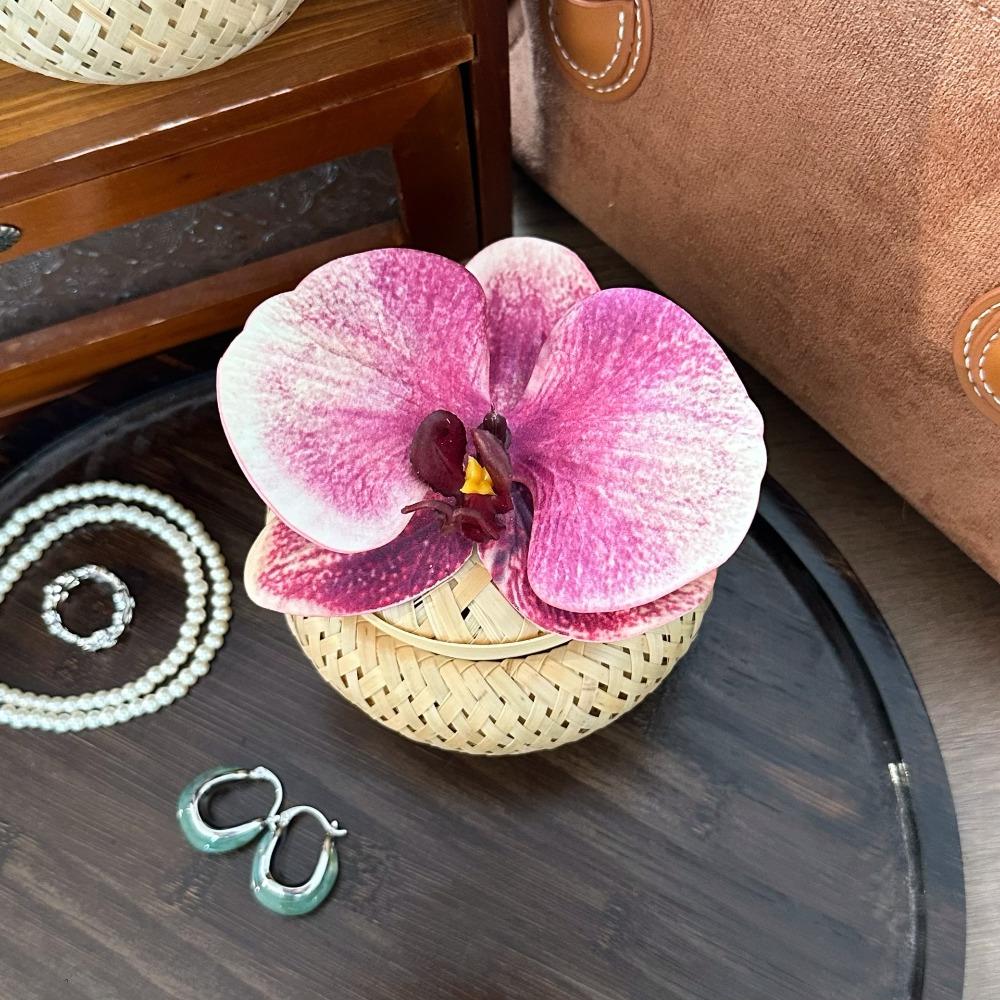 

Jewelry Case Butterfly Orchid Jewelry Organizer Flower Ring Display Holder Jewelry Storage рожевий