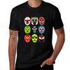 Mexican Wrestler Masks TShirt Minimalist Casual Short Sleeve Top