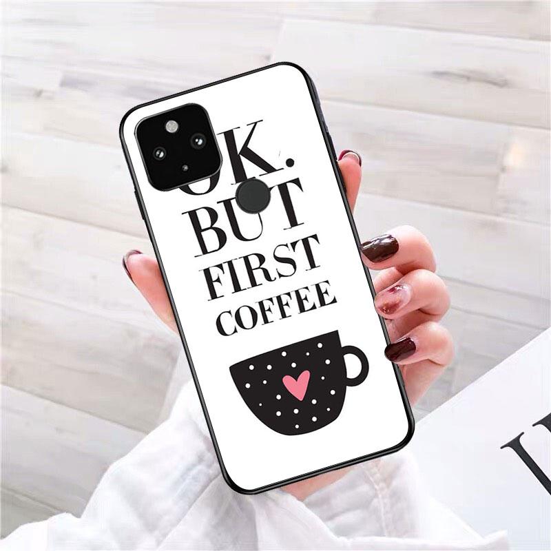 OK, ale první pouzdro na telefon Coffee Girl pro Google Pixel 7 Pro 7 6A 6 Pro 5A 4A 3A Pixel 4 XL Pixel 5 6 4 3 XL 3A XL 2 XL