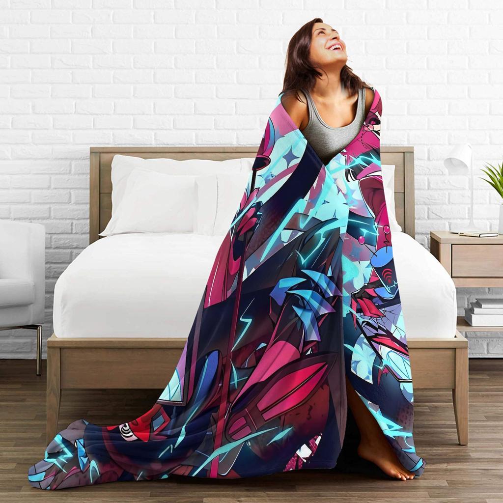 VOX H-Hazbin Hotel Alastor Game Blanket  Travel Flannel Throw Blanket For Couch Chair Soft Warm Custom Quality Bedspread