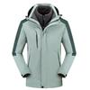 Custom Logo 3-in-1 Windbreaker with Fleece Down, Warm Jacket for Autumn/Winter, Embroidered Workwear.