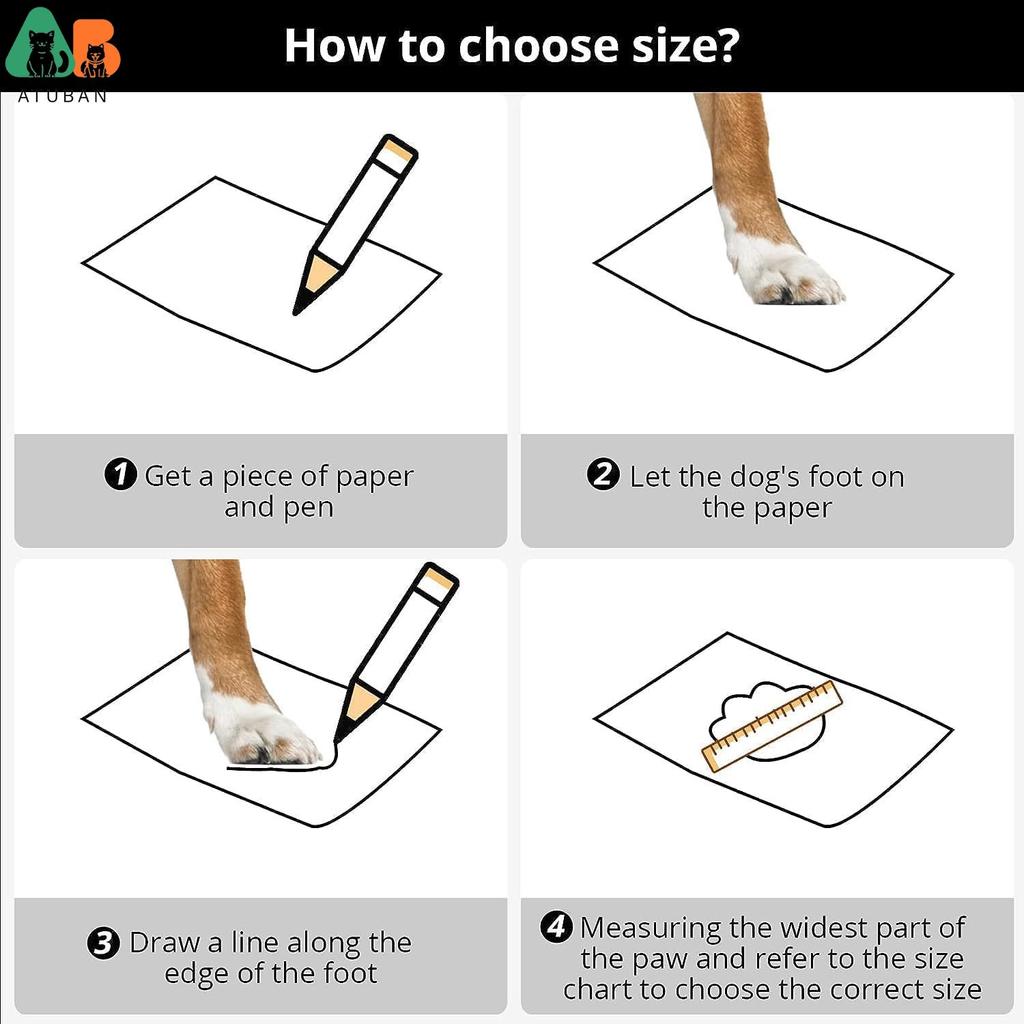 ATUBAN Dog Shoes for Dogs Anti-Slip Dog Boots&Paw Protectors for Hot Pavement Waterproof Dog Booties for Rainy Day Summer Hiking