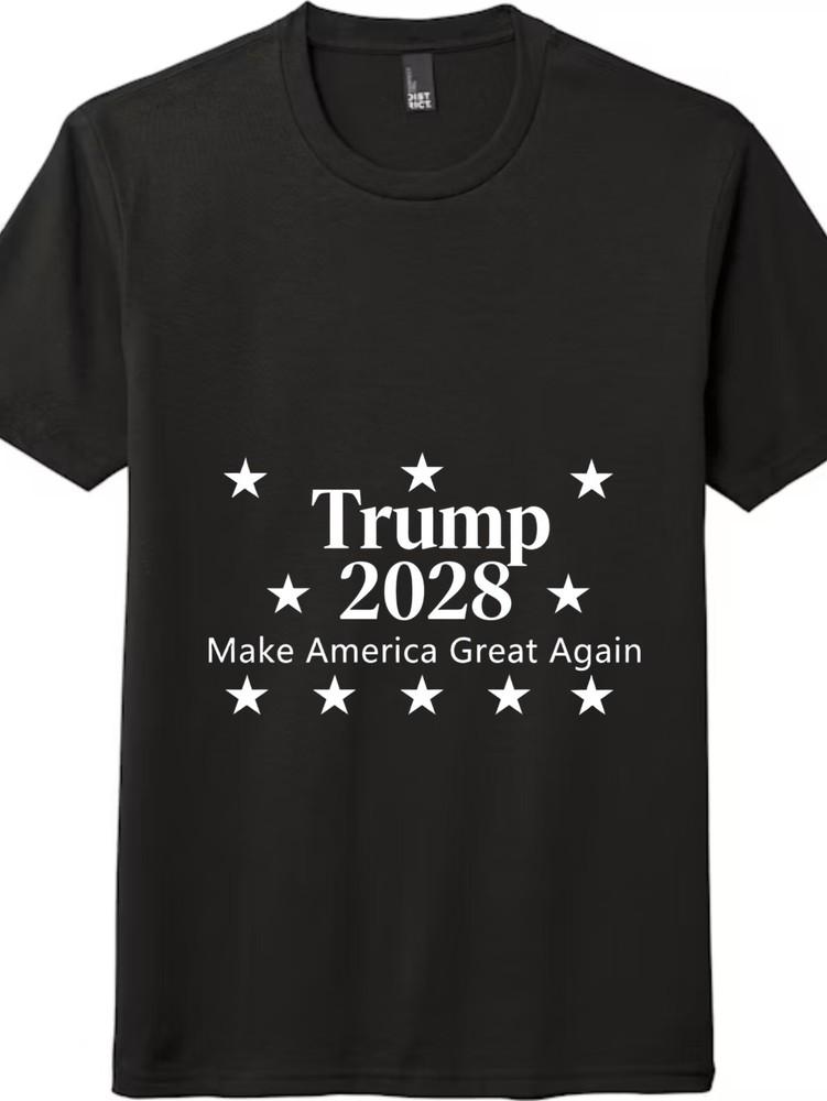 

Trump 2028 Make America Great Again Star - Accented T - Shirt 4XL