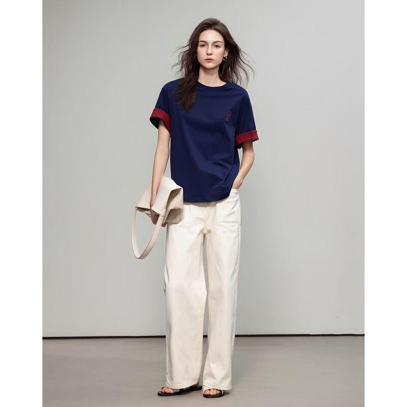 Women's Wide Leg Jeans with Front Slit