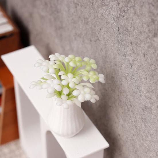 Mini Vase And Flowers 1:12 Scale Vase Miniature Tiny Table Centerpiece Flower Vase for Doll Mansion Living Room Decor