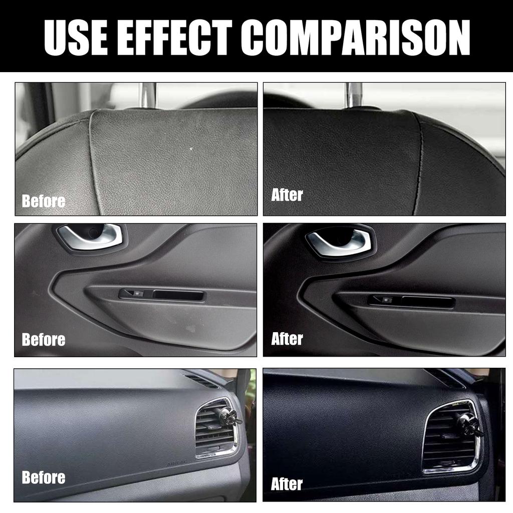 Shine Plastic Leather Restorer Revitalizer Long-Lasting Coating Car Rubber Renovator Glossy Clean Refurbish for Automotive