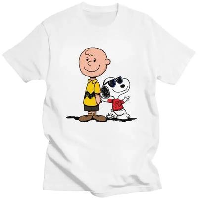 Snoopys Joe T-shirt Vintage Women's Cotton Large Harajuku Short Sleeve's Hip Hop T-Shirt Fun Daily Casual Fashion T-Shirt