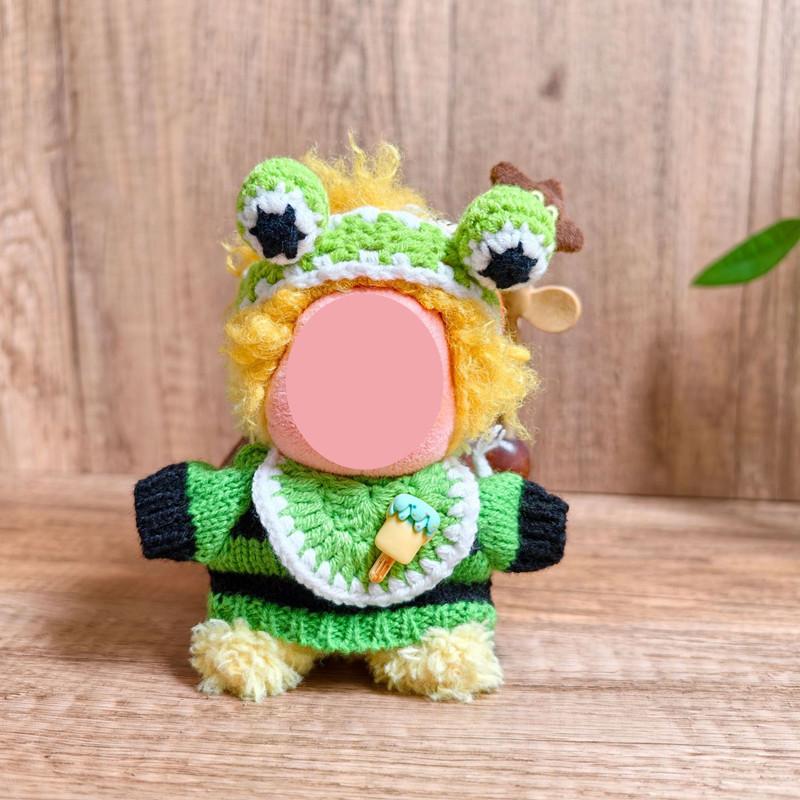 [Cloth Only] 15CM Toy Doll Clothes Twinkle Twinkle Handmade Frog Hairband Sweater Spitguard Set
