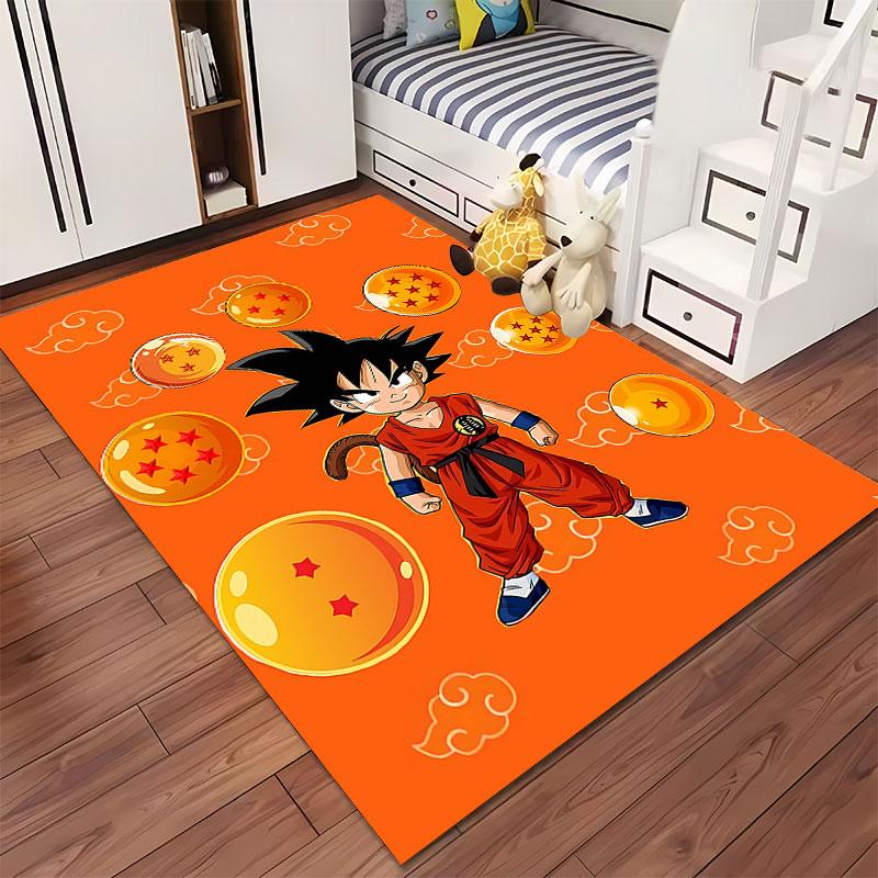Dragon Balls Anime Kid Carpet suitable as a non-slip mat for the living room or bedroom sofa