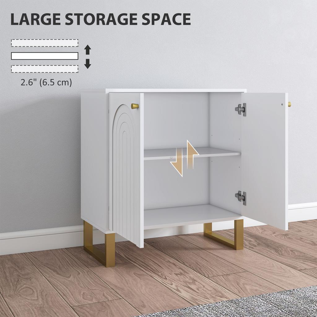 2-Door Sideboard Storage Cabinet - White
