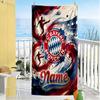 Bayern Munich Soccer Art Personalized Name Beach Towel High Absorbency & Quick-Dry Suitable for Sports Travel Swimming Yoga Bathroom Beach And Pool