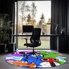 Rainbow Friends Printed Round Rug Carpet Chair Rug Area Rug Entryway Doormats,for Office Chair Living Room Bedroom Kitchen Room.