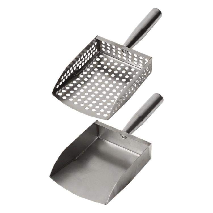 Compact Stainless Steel Sand Sifter Filtering Scooper For Coastal Exploration Ergonomic Shell Digging Tool Wet Dry Sand