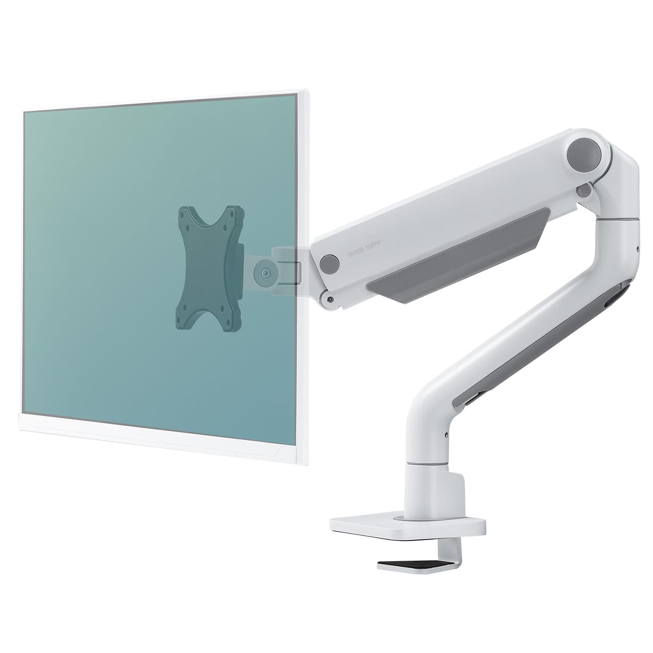 

Sanwa Direct Monitor Fits up to 15kg Weight Gas Thin Grommet Arm, 35-inch Monitors, 3-Joint Arm, Capacity, Spring, Clamp, Compatible, Height/Angle белый