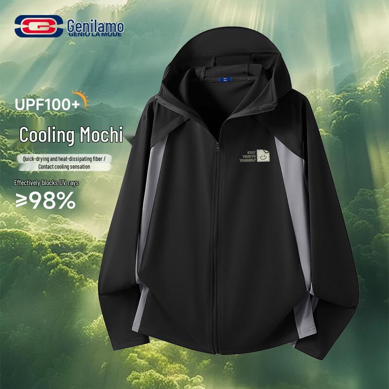 GENIOLAMODE Men s Quick-Dry Sun Protection Hoodie L