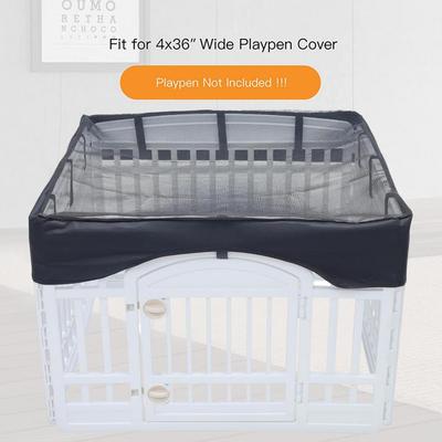 Dog Cage Covers Puppy Playpen Cover Breathable Mesh Seaming UV Indoor/Outdoor Dog Playpen Mesh Top Cover