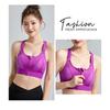 Reggiseno Sportivo da Donna Taglie Forti con Zip Regolabile Reggiseno da Yoga Senza Cuciture Schiena Incrociata Senza Ferretto