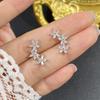 Simple Three Flowers Stud Earrings Cute and Sweet Fashion Women Stud Earrings Jewelry