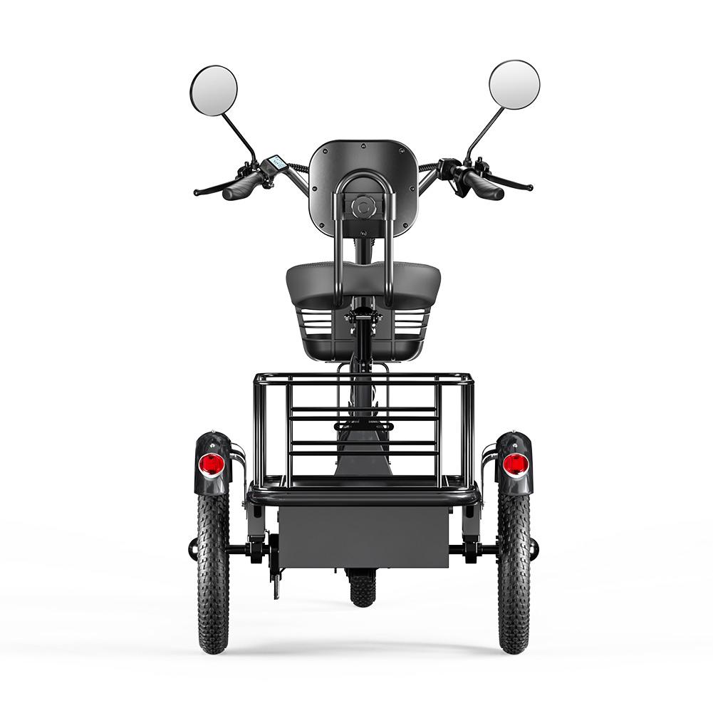 Cysum T1Pro Tricycle Électrique Avec Panier Amovible Pour Adulte Batterie 48V22AH Moteur 350W Pneus Polyvalents 16 Pouces Vélo Électrique de Ville à 3 Roues