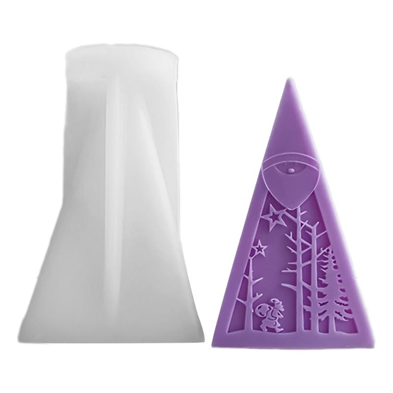 Silicone Molds Resin Art Moulds Candle Crafting Molds Christmas Tree Shape Unique Ornament Moulds Silicone Texture 1