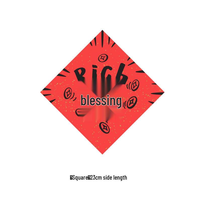 2026 Year of the Horse Mini Spring Festival Couplets - Creative New Year Red Fu Character Photo Props Decoration