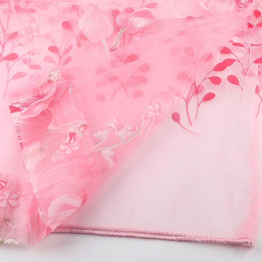 100*200cm Colorful Tulips Printing Tulle Curtains Sheer Drape Balcony Window Decoration