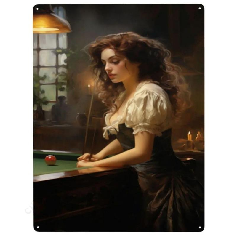 Billiard Metallposter Schild, Spielzimmer Wanddekoration